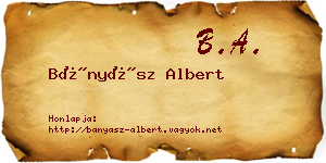 Bányász Albert névjegykártya