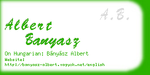 albert banyasz business card